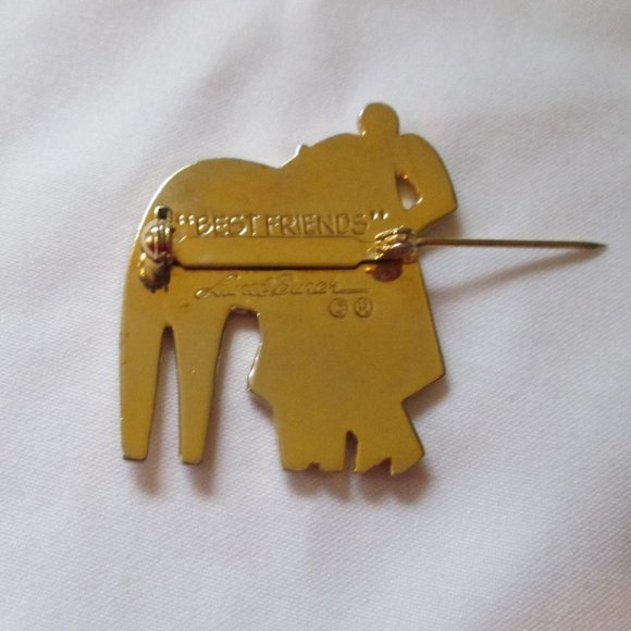 Laurel Burch "Best Friends" enamel pin/brooch - Picture 2 of 3